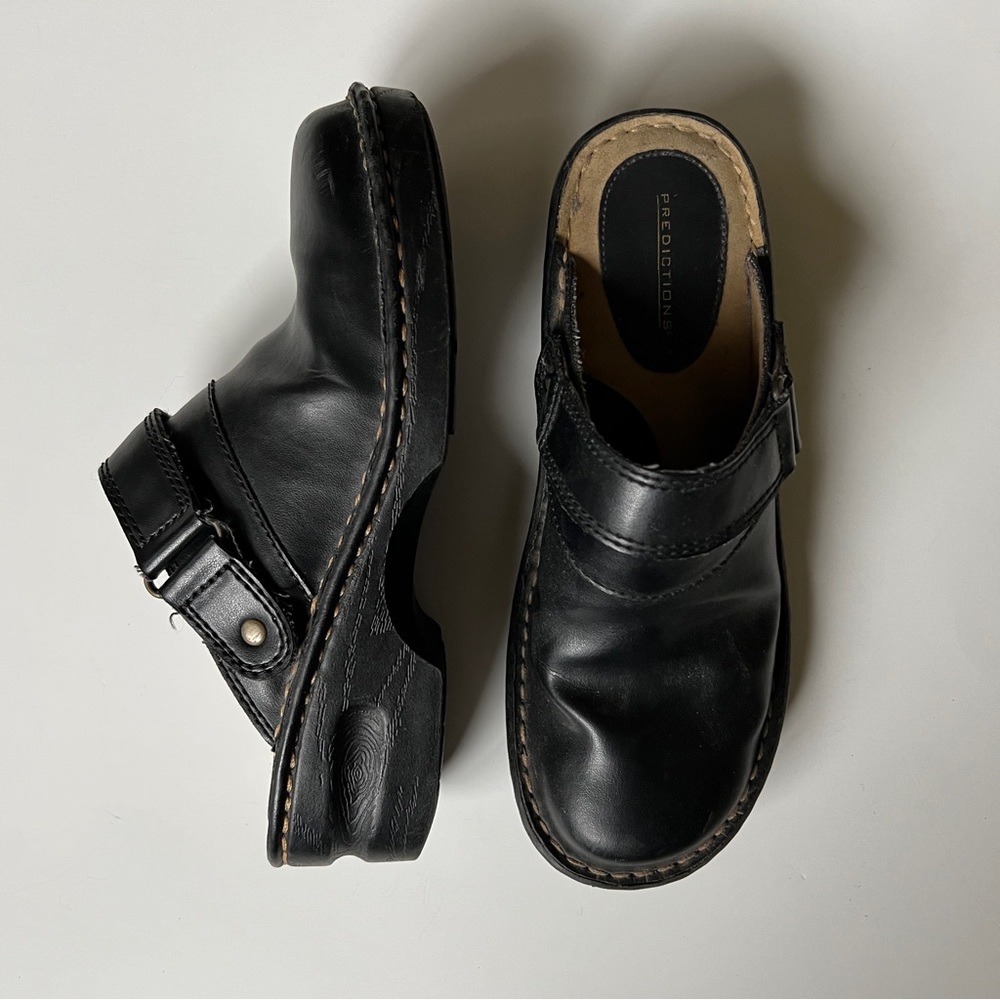 Predictions Faux Leather Clogs Black